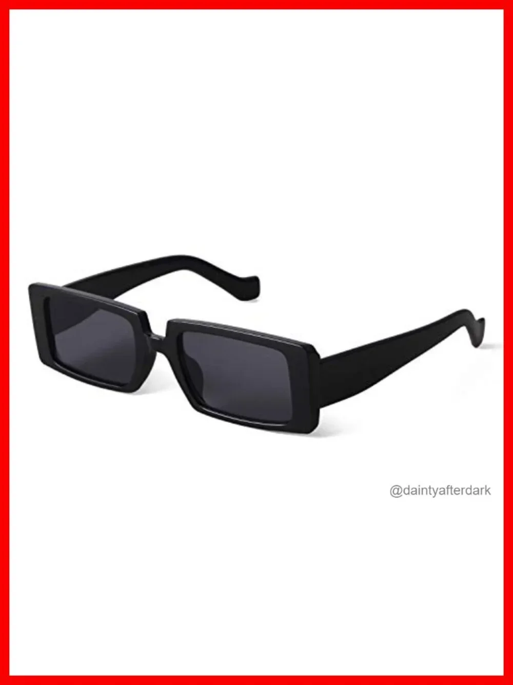 Rectangular Frame Sunglasses UV400 Protection Retro Narrow Square Sun Glasses